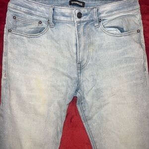 Express Men's Light Blue Skinny Jeans